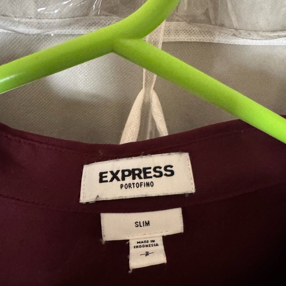 Express Deep Red Button-Down Shirt - Picture 3 of 3